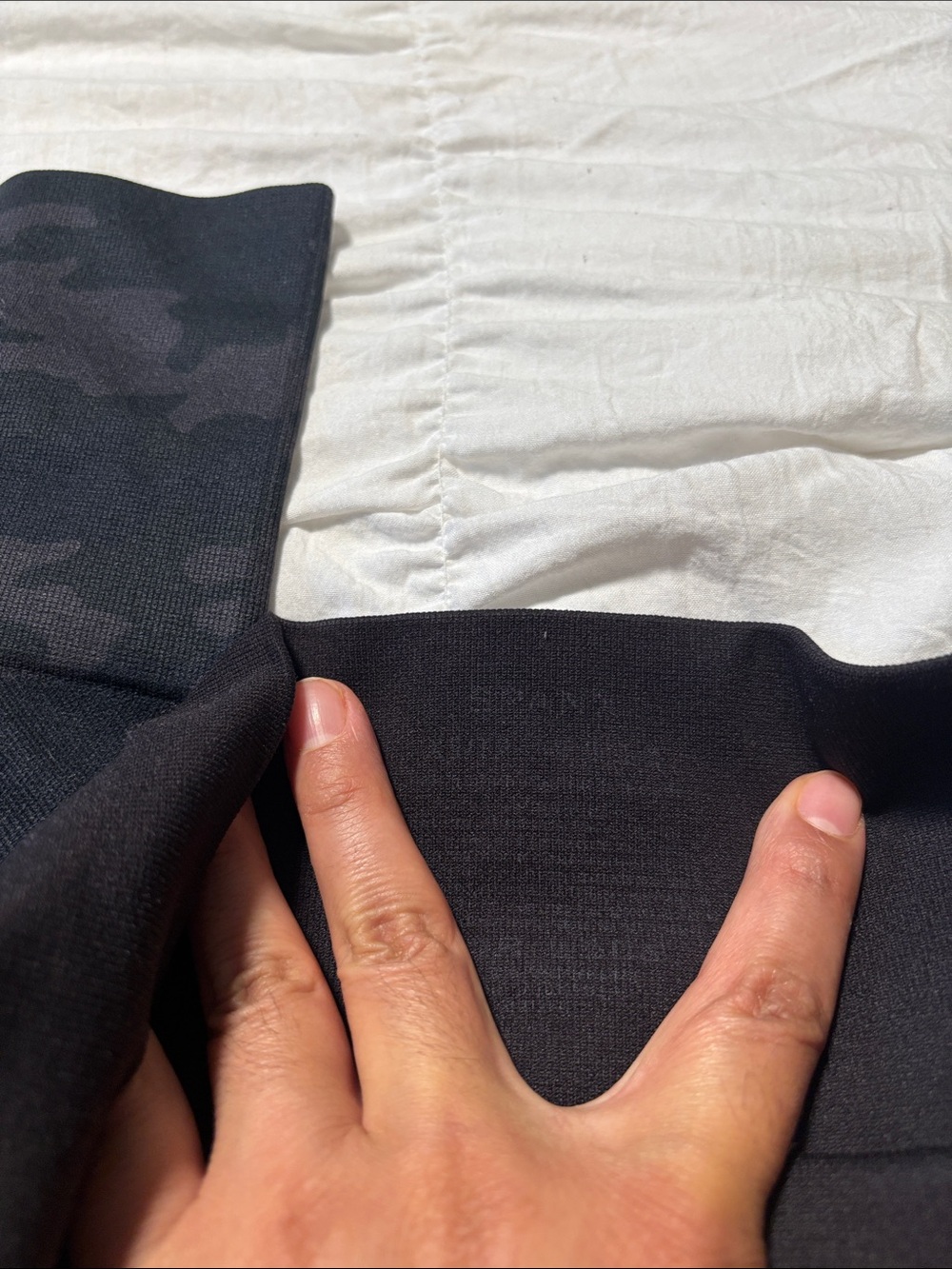 SPANX Black High-Waist Leggings & Charcoal Camo Leggings Set - Picture 2 of 4